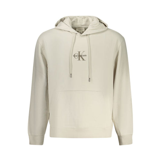 Sweat à capuche Calvin Klein homme en coton beige – CA-40729