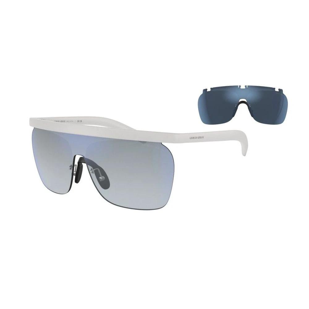 Giorgio Armani White Acetate Sunglasses by Giorgio Armani