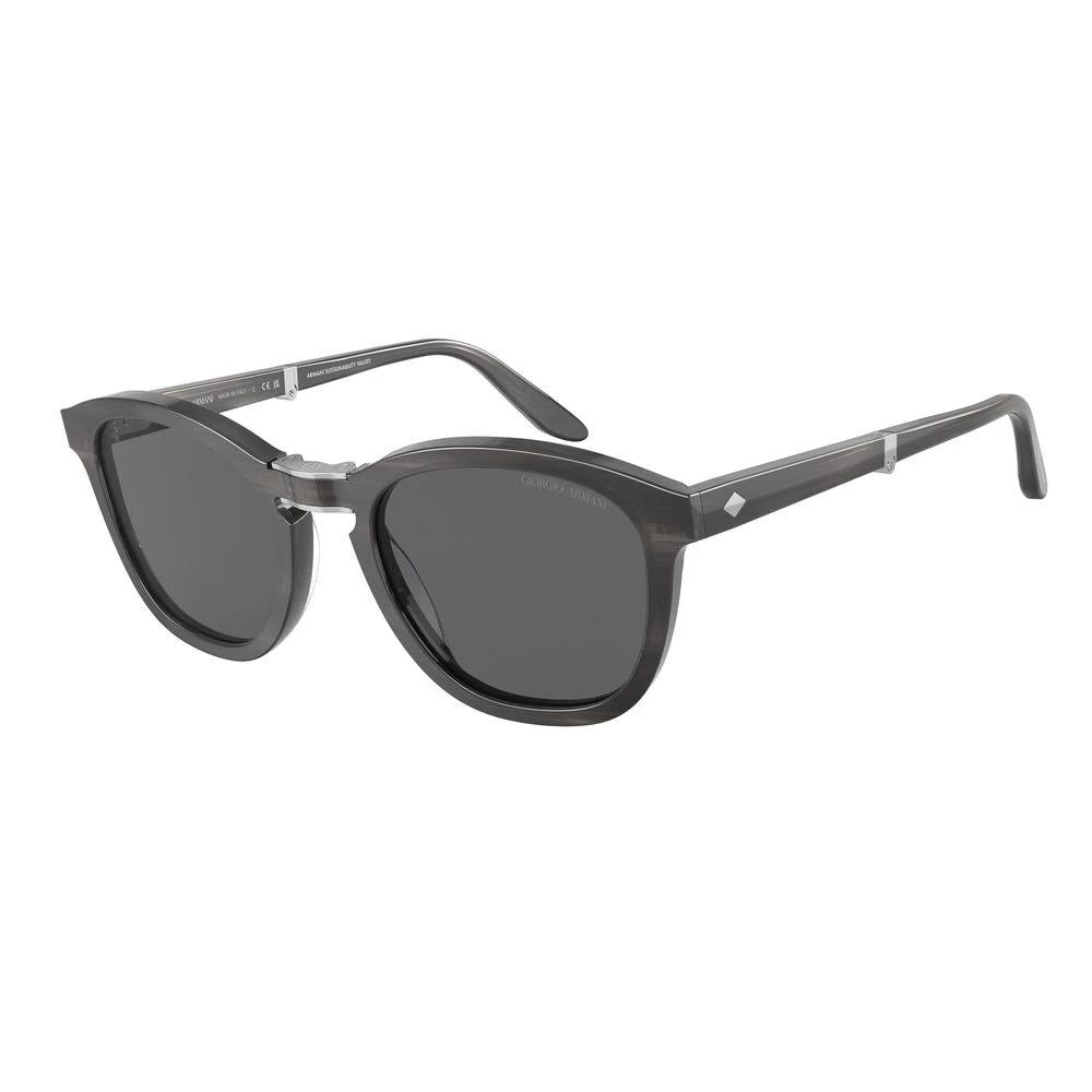 Giorgio Armani Gray Acetate Sunglasses by Giorgio Armani