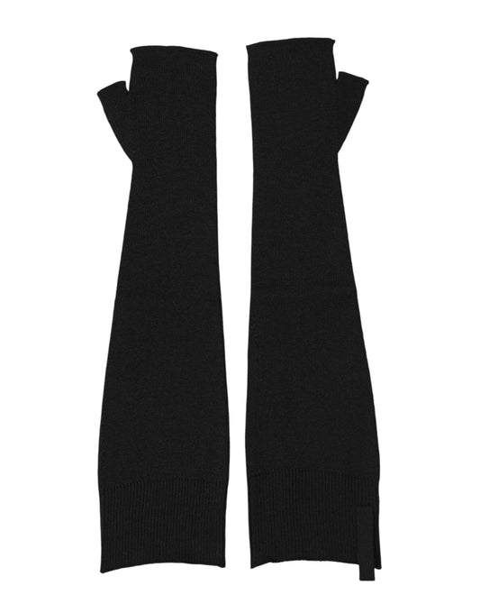 Mitaines Dolce & Gabbana homme en laine vierge tricotée noire – LB30231