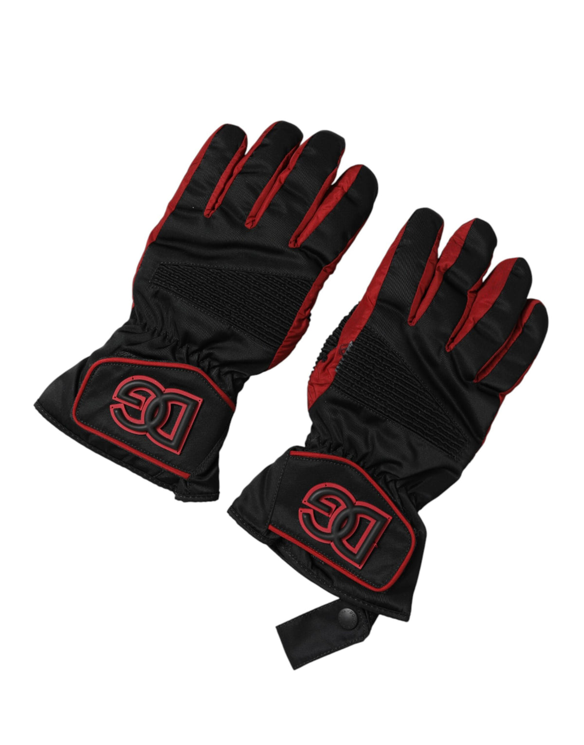Gants Dolce & Gabbana homme en nylon noir et rouge – LB30366
