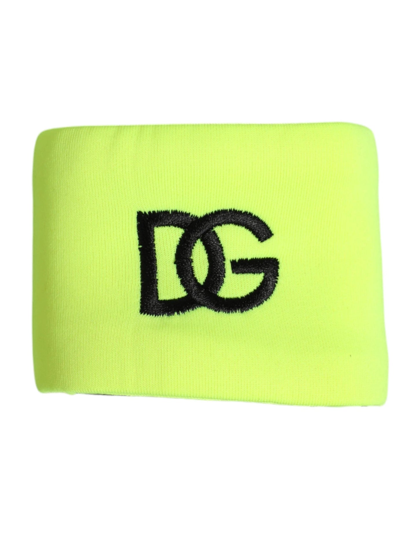 Dolce & Gabbana Yellow Green Silk DG Logo Men Wristband