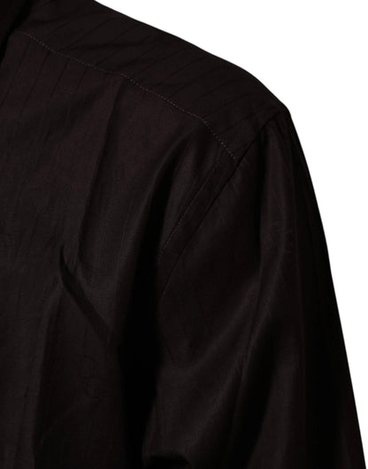 Dolce & Gabbana Brown Cotton LongSleeve MARTINI Dress Shirt by Dolce & Gabbana