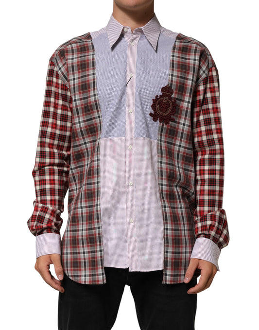 Chemise à carreaux Dolce & Gabbana en coton multicolore – TSH91441
