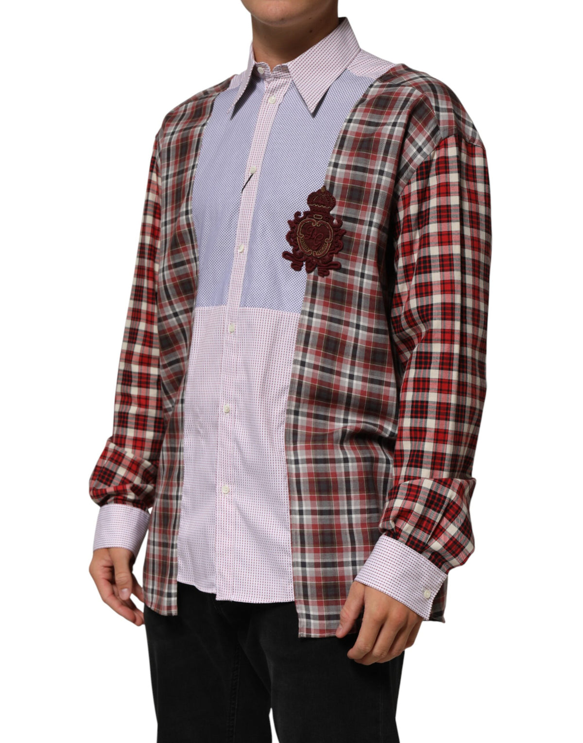 Chemise à carreaux Dolce & Gabbana en coton multicolore – TSH91441