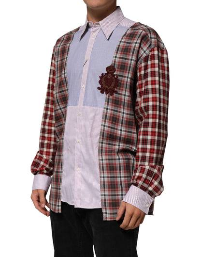 Chemise à carreaux Dolce & Gabbana en coton multicolore – TSH91441