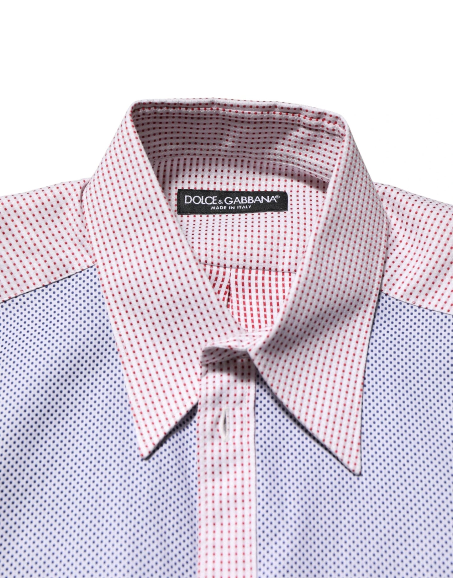 Dolce & Gabbana Multicolor Cotton Collared Checkered Shirt by Dolce & Gabbana