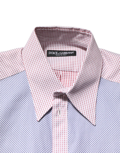 Dolce & Gabbana Multicolor Cotton Collared Checkered Shirt by Dolce & Gabbana