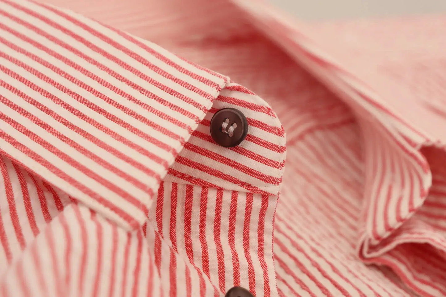 Dolce & Gabbana Red White Striped Cotton Short Sleeve Shirt by Dolce & Gabbana