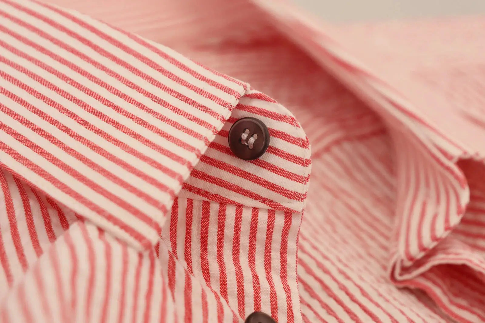Dolce & Gabbana Red White Striped Cotton Short Sleeve Shirt by Dolce & Gabbana