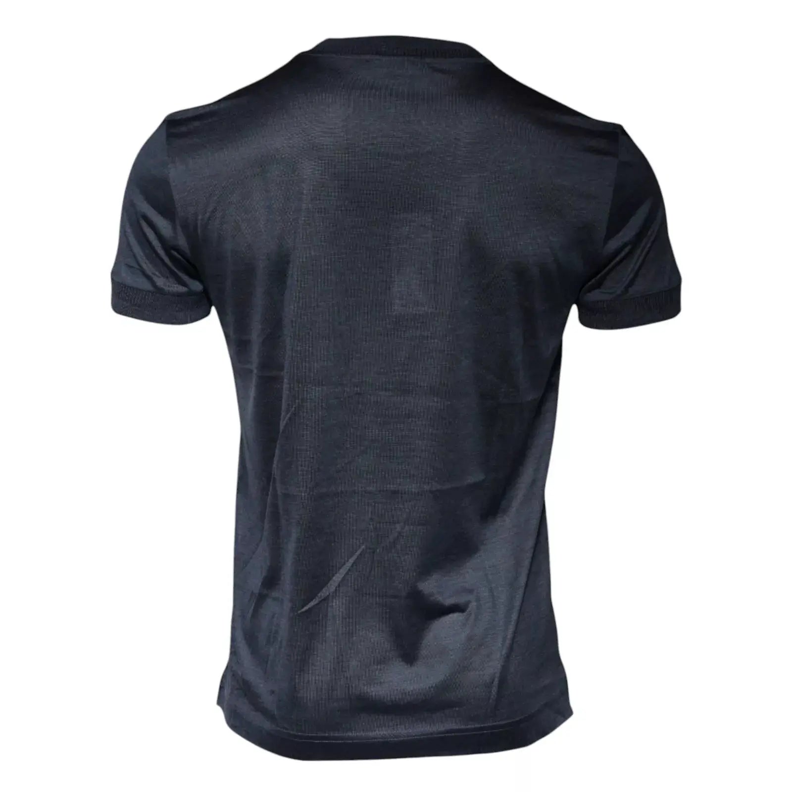 Dolce & Gabbana Blue Silk Crew Neck Short Sleeves Men T-shirt by Dolce & Gabbana