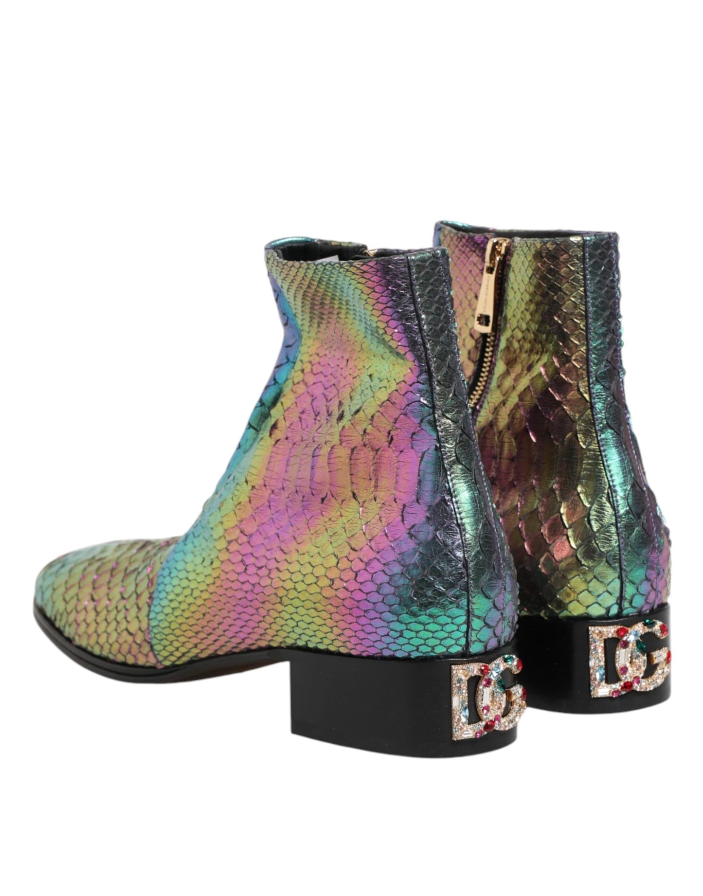 Dolce & Gabbana Multicolor Chelsea Short Ankle Boots Shoes by Dolce & Gabbana