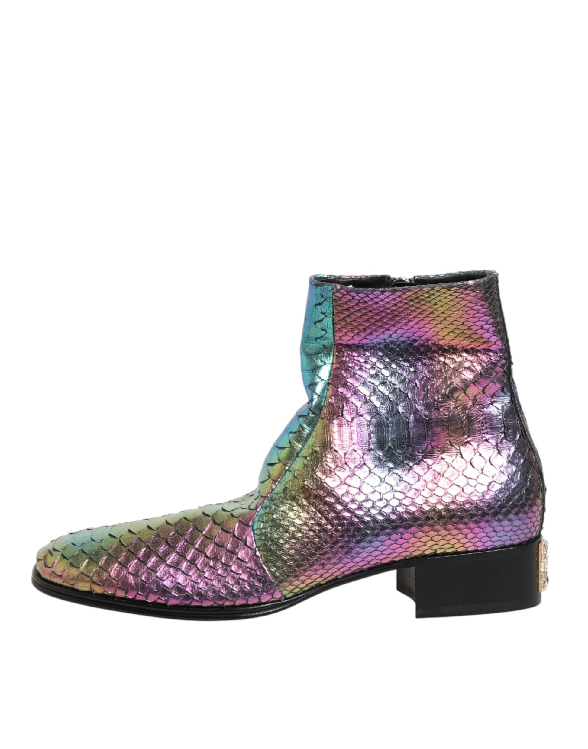 Dolce & Gabbana Multicolor Chelsea Short Ankle Boots Shoes by Dolce & Gabbana