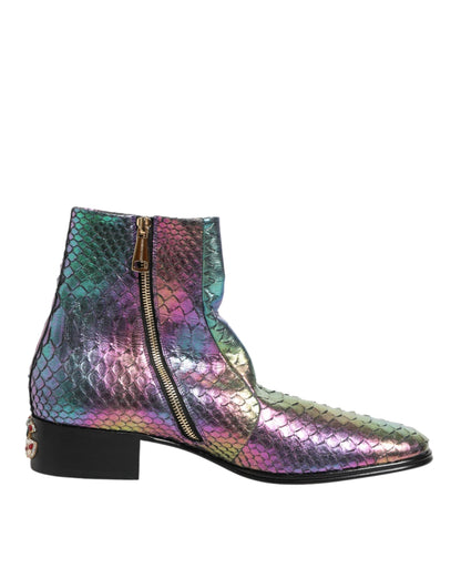 Dolce & Gabbana Multicolor Chelsea Short Ankle Boots Shoes by Dolce & Gabbana