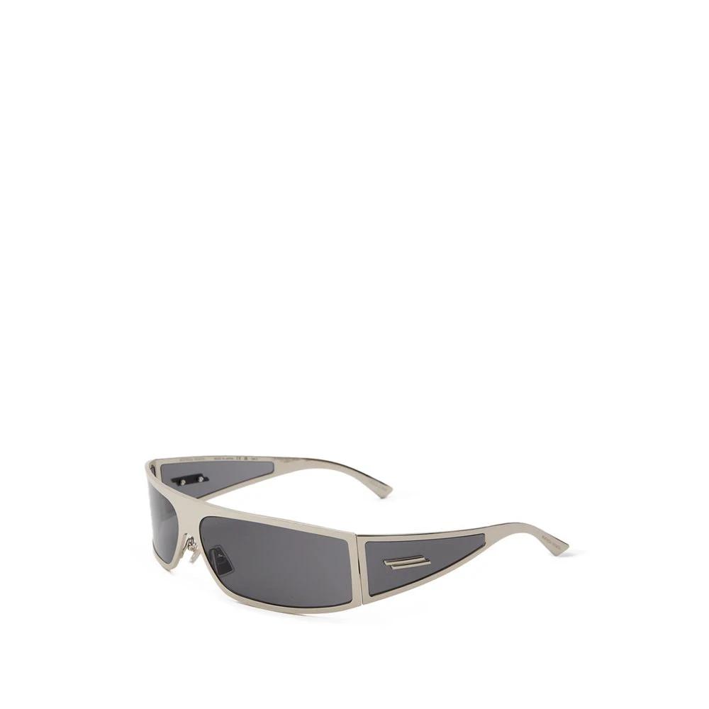 Bottega Veneta Gray Metal Sunglasses by Bottega Veneta