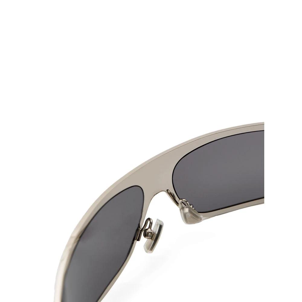 Bottega Veneta Gray Metal Sunglasses by Bottega Veneta