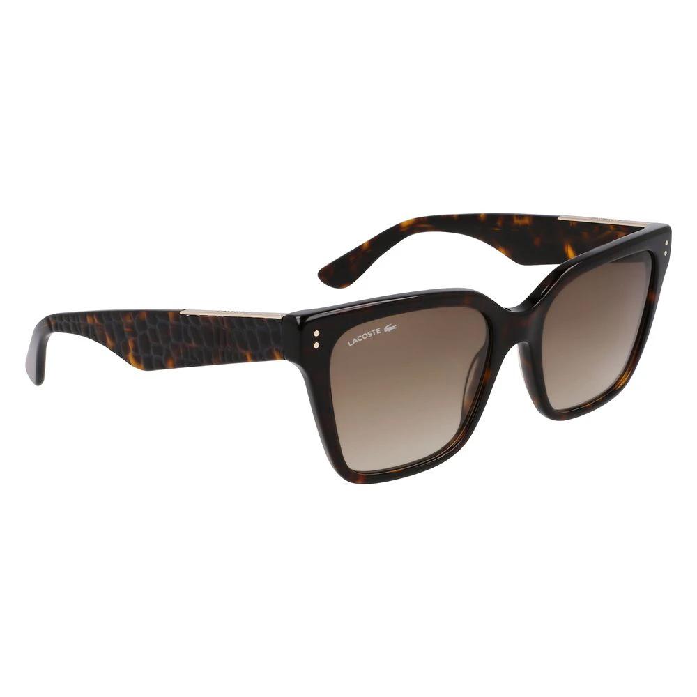 Lacoste Brown Acetate Sunglasses by Lacoste