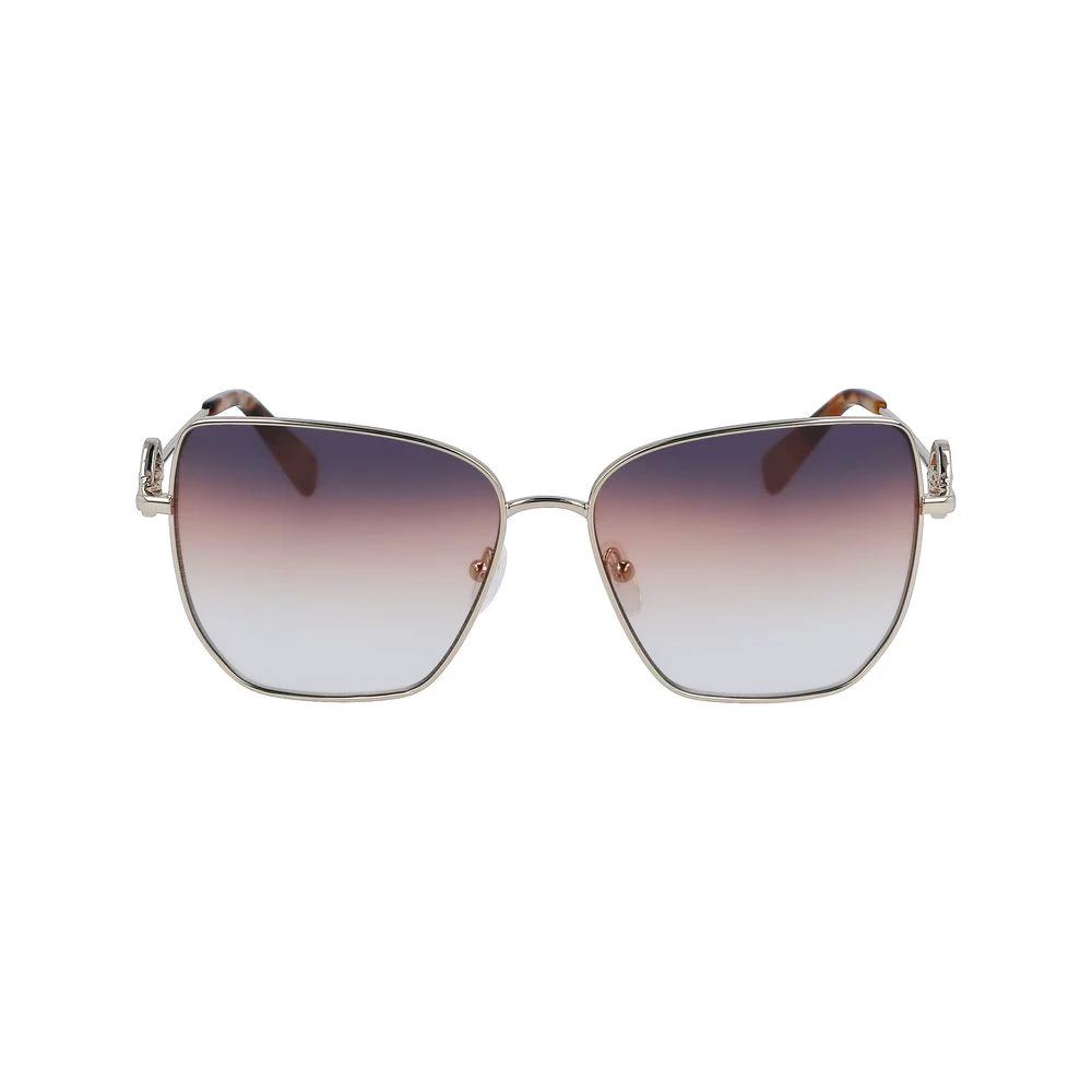 Longchamp Gold Metal Sunglasses by Longchamp