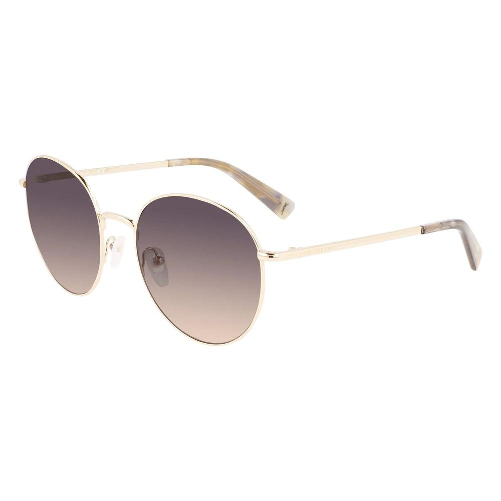 Longchamp Gold Metal Sunglasses by Longchamp