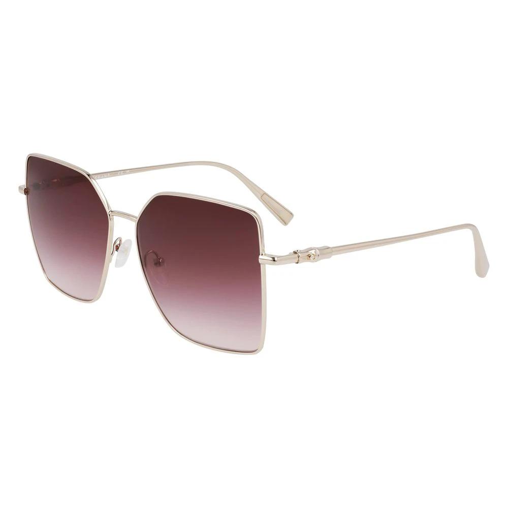 Longchamp Gold Metal Sunglasses by Longchamp