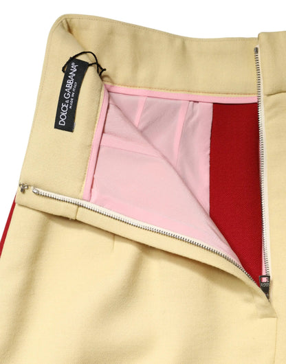 Dolce & Gabbana Multicolor Wool Casual High Waist Mini Skirt by Dolce & Gabbana