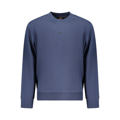 Sweat-shirt Hugo Boss homme col rond en coton bleu – BO-41417