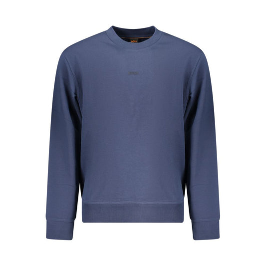 Sweat-shirt Hugo Boss homme col rond en coton bleu – BO-41417
