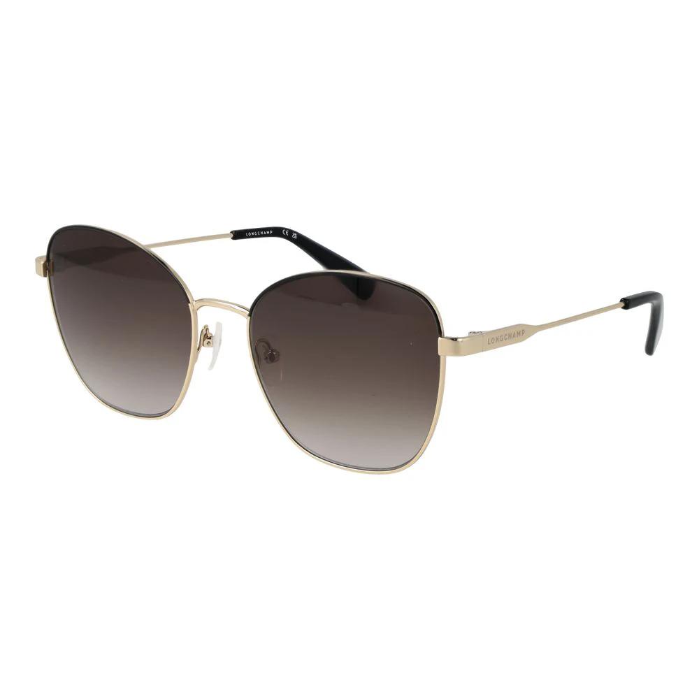 Longchamp Gold Metal Sunglasses by Longchamp