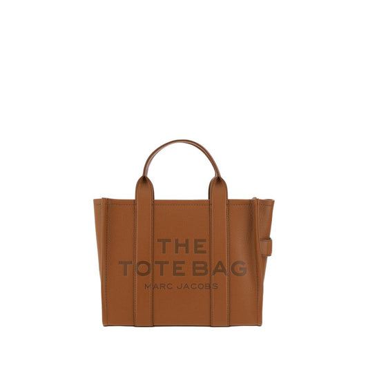 Marc Jacobs Tote Bag Medium en Cuir Grainé Marron – Monogramme Embossé | AW26