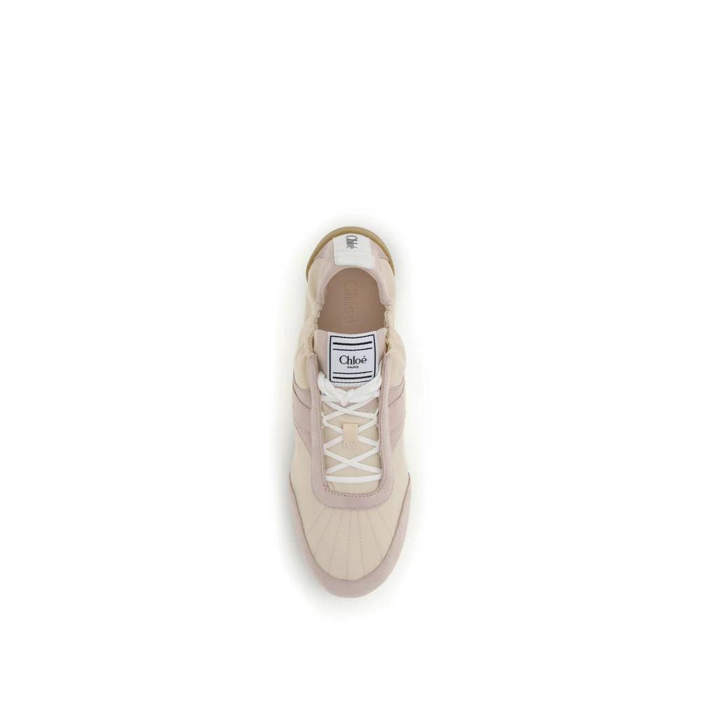 Chloé Beige Nylon Athletic Sneakers