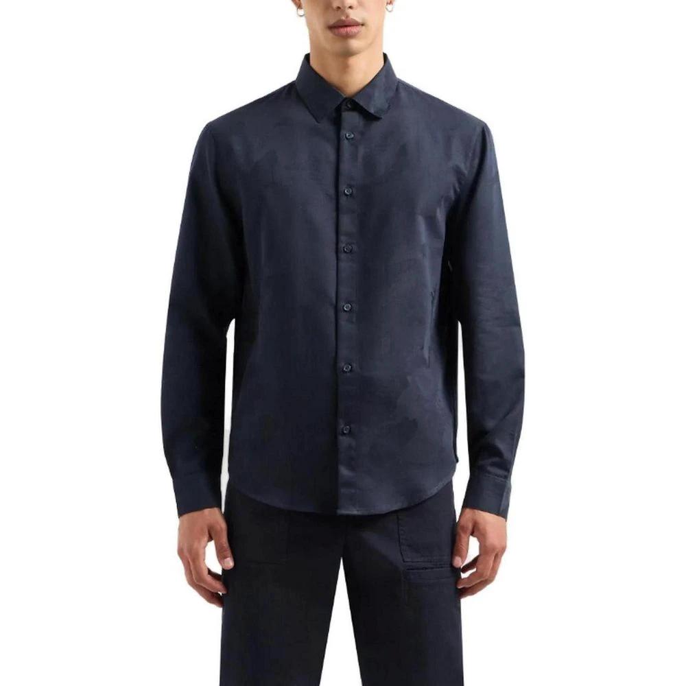 Armani Exchange Blue Cotton Dress Shirt by Armani Exchange