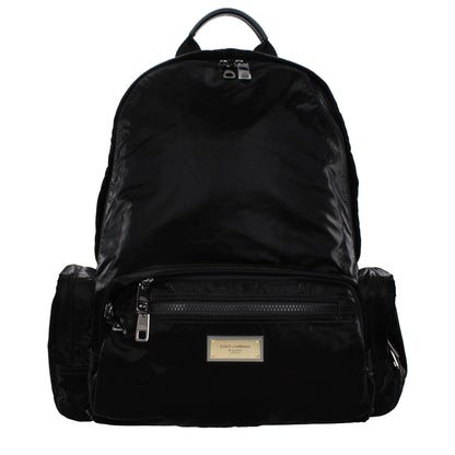 Dolce & Gabbana Black Nylon Backpack