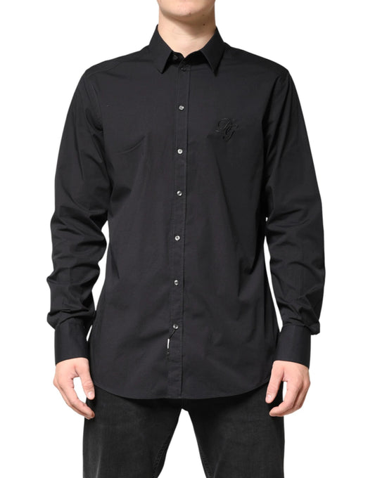 Dolce & Gabbana Black GOLD Cotton Men Dress Formal Shirt by Dolce & Gabbana