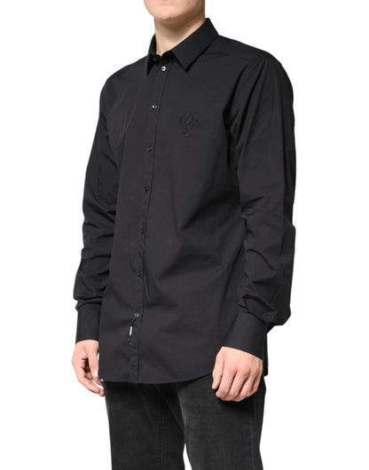 Dolce & Gabbana Black GOLD Cotton Men Dress Formal Shirt by Dolce & Gabbana