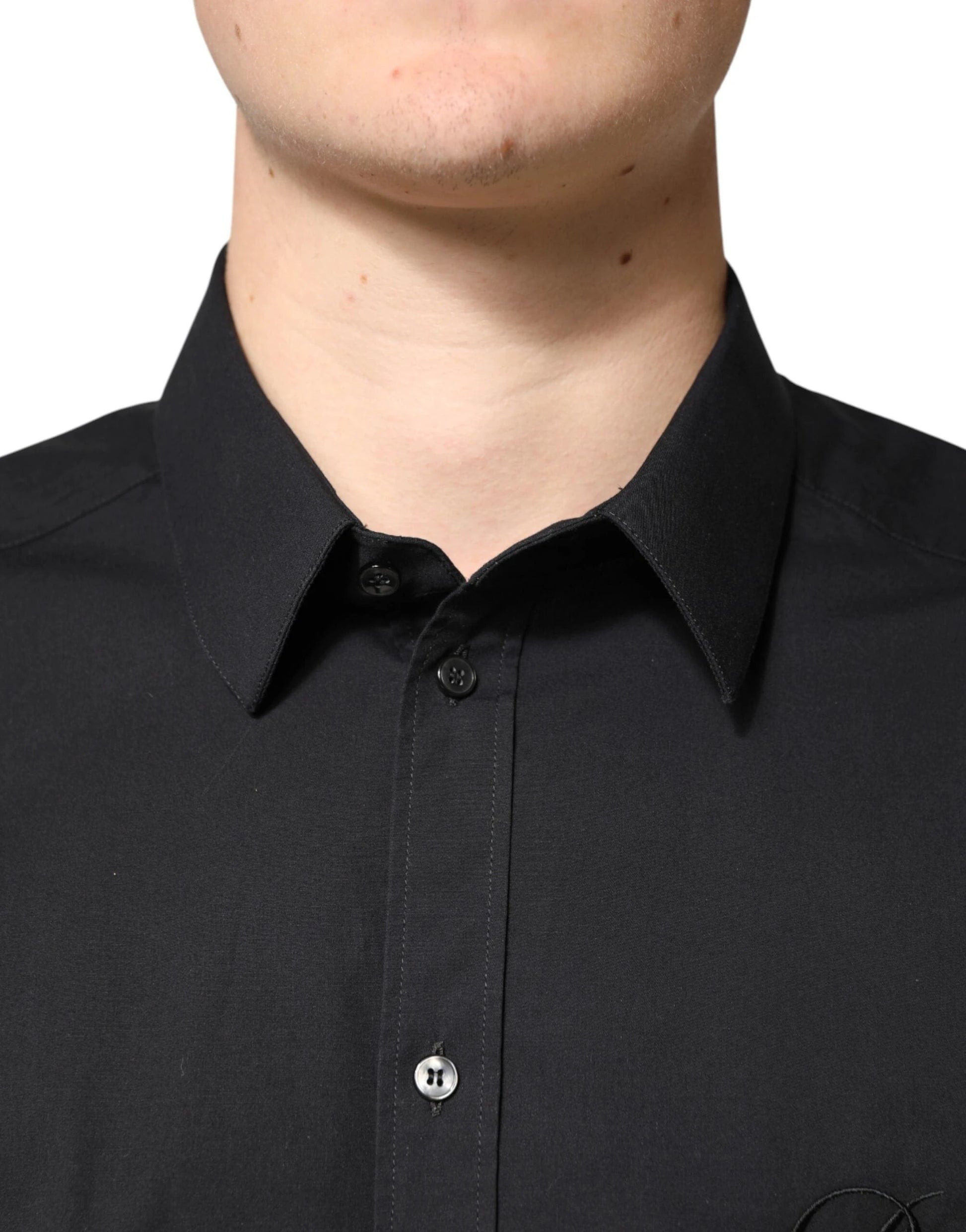 Dolce & Gabbana Black GOLD Cotton Men Dress Formal Shirt by Dolce & Gabbana