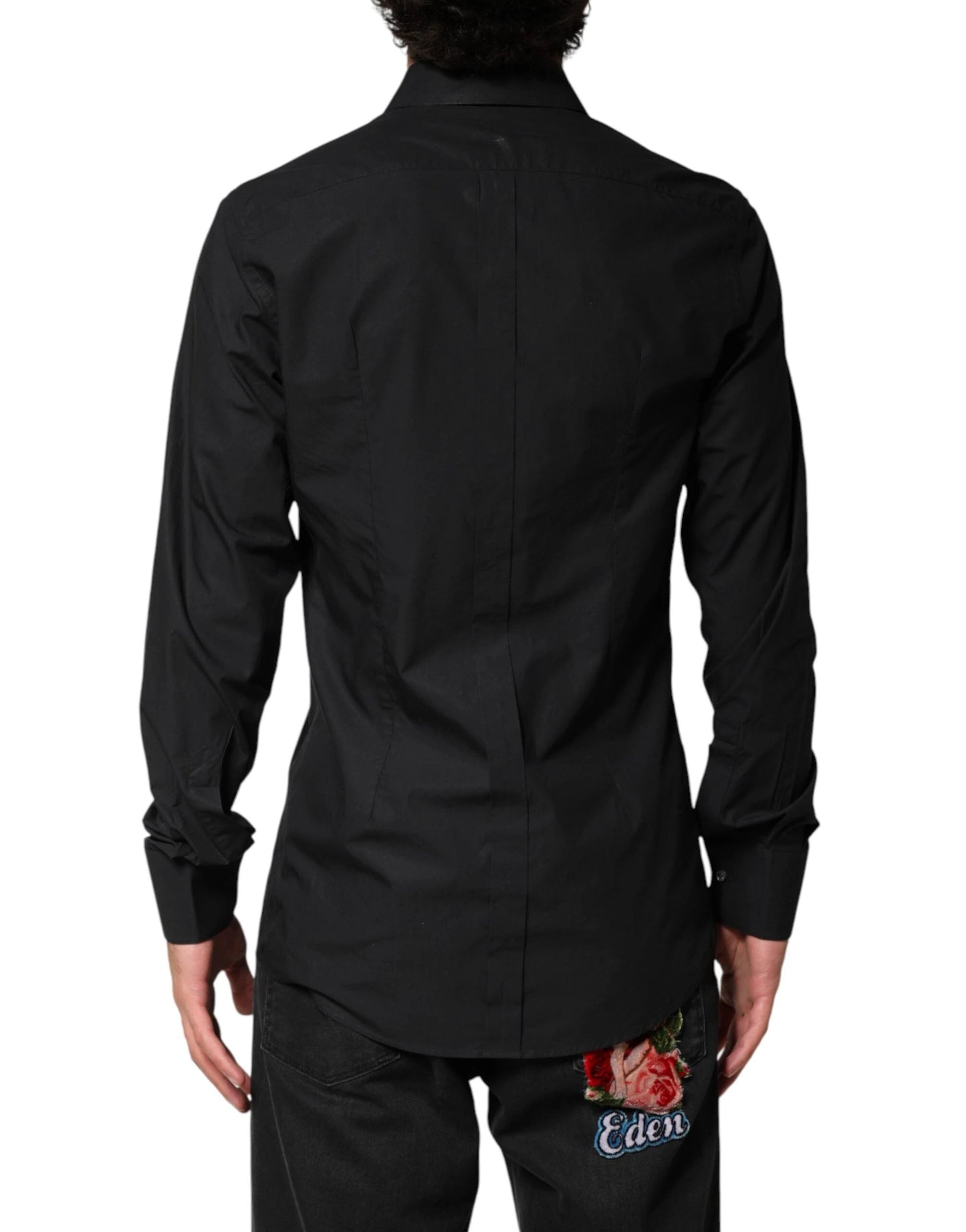 Dolce & Gabbana Black GOLD Cotton Men Dress Formal Shirt by Dolce & Gabbana