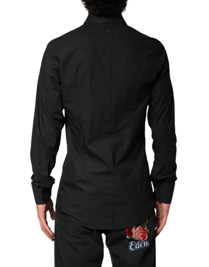 Dolce & Gabbana Black GOLD Cotton Men Dress Formal Shirt by Dolce & Gabbana