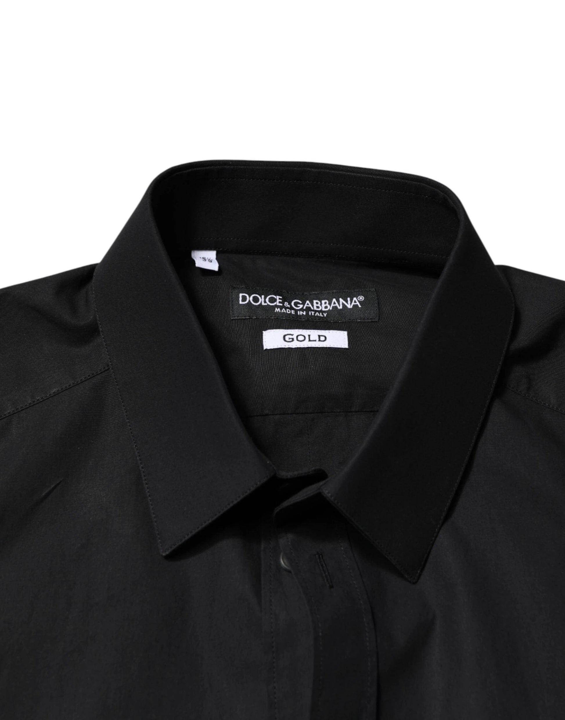Dolce & Gabbana Black GOLD Cotton Men Dress Formal Shirt by Dolce & Gabbana