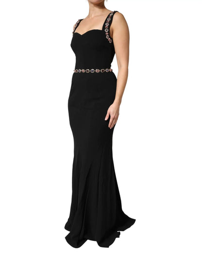 Dolce & Gabbana Black Embellished Sheath MermaidGown Dress by Dolce & Gabbana