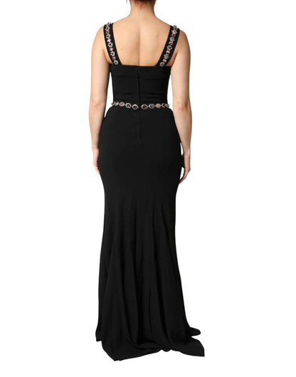 Dolce & Gabbana Black Embellished Sheath MermaidGown Dress by Dolce & Gabbana