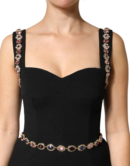 Dolce & Gabbana Black Embellished Sheath MermaidGown Dress by Dolce & Gabbana