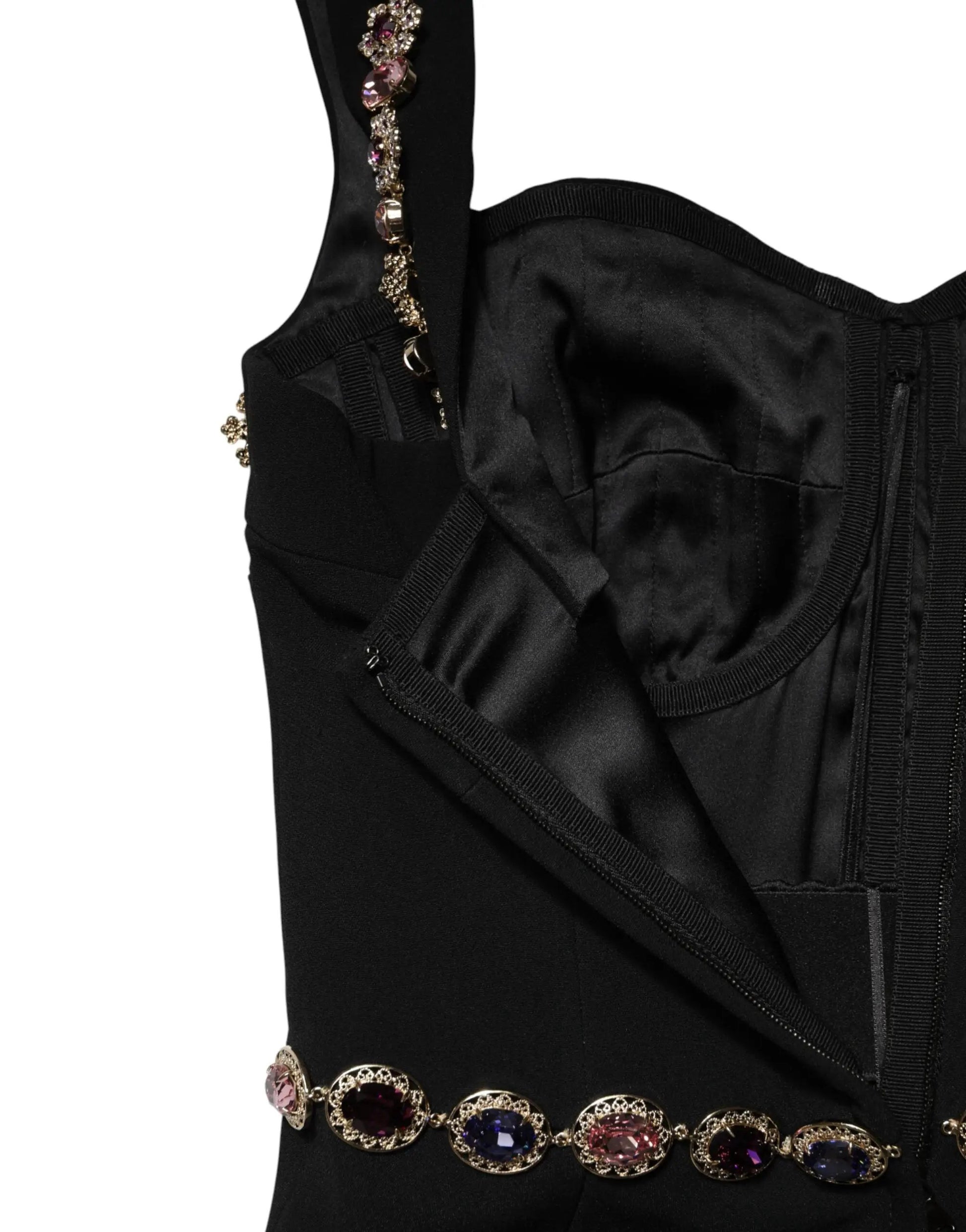 Dolce & Gabbana Black Embellished Sheath MermaidGown Dress by Dolce & Gabbana