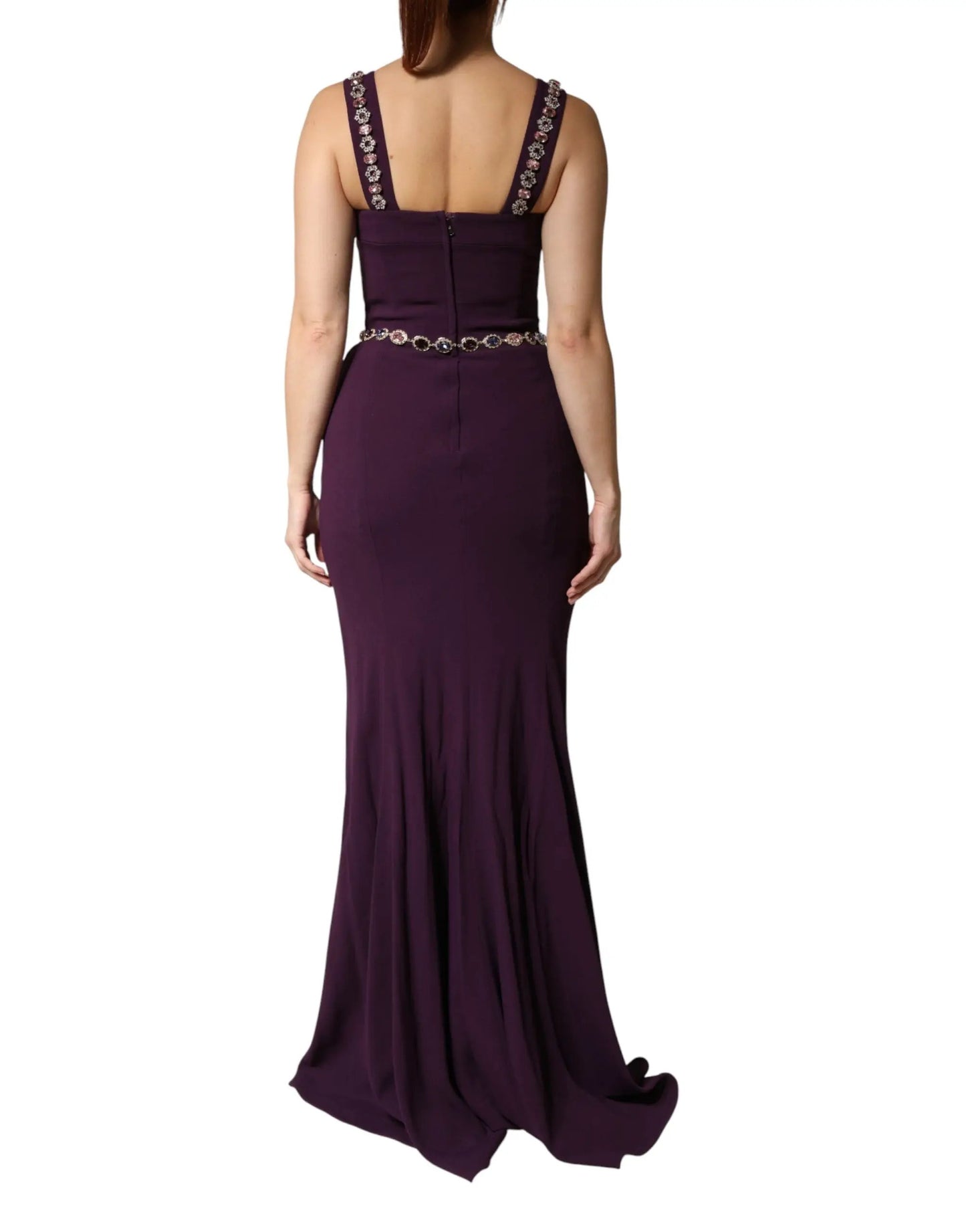 Dolce & Gabbana Violet Embellished Sheath Mermaid Gown Dress by Dolce & Gabbana