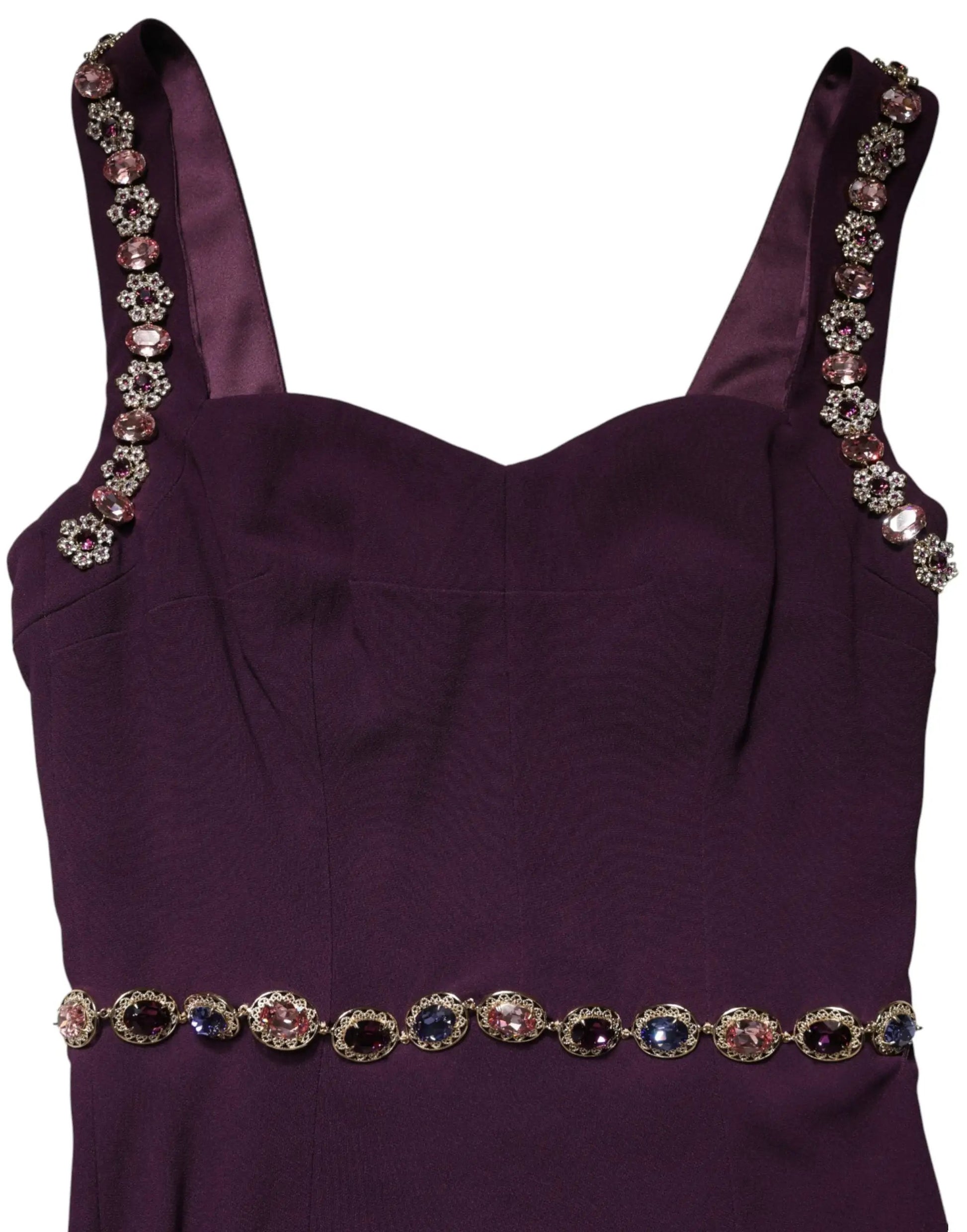 Dolce & Gabbana Violet Embellished Sheath Mermaid Gown Dress by Dolce & Gabbana