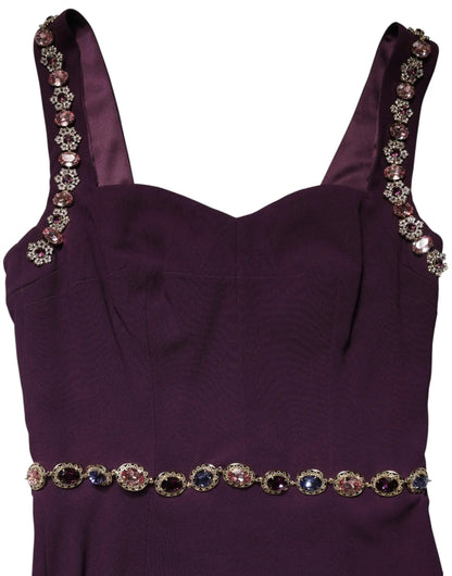 Dolce & Gabbana Violet Embellished Sheath Mermaid Gown Dress by Dolce & Gabbana