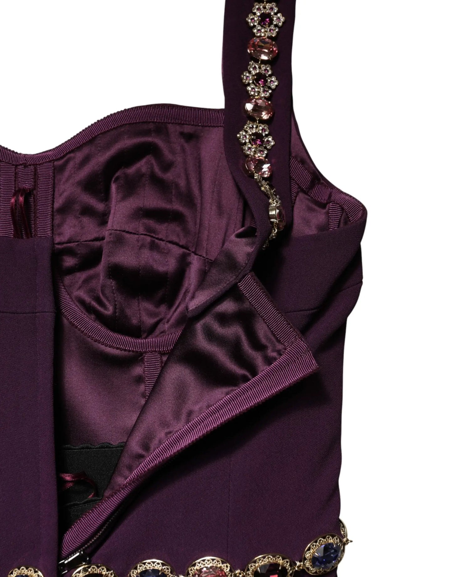 Dolce & Gabbana Violet Embellished Sheath Mermaid Gown Dress by Dolce & Gabbana