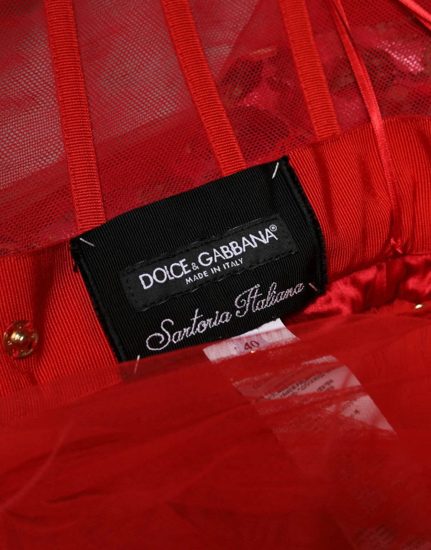 Dolce & Gabbana Red Floral Off Shoulder A-line Gown Dress by Dolce & Gabbana