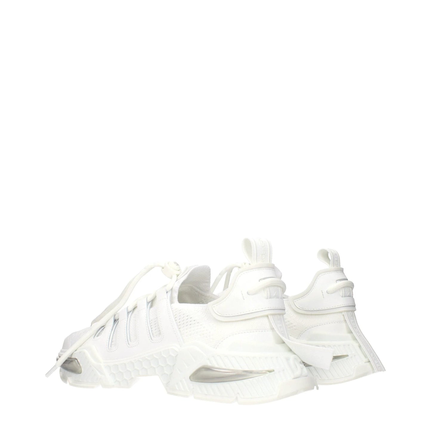 Dolce & Gabbana White Fabric Athletic Sneakers