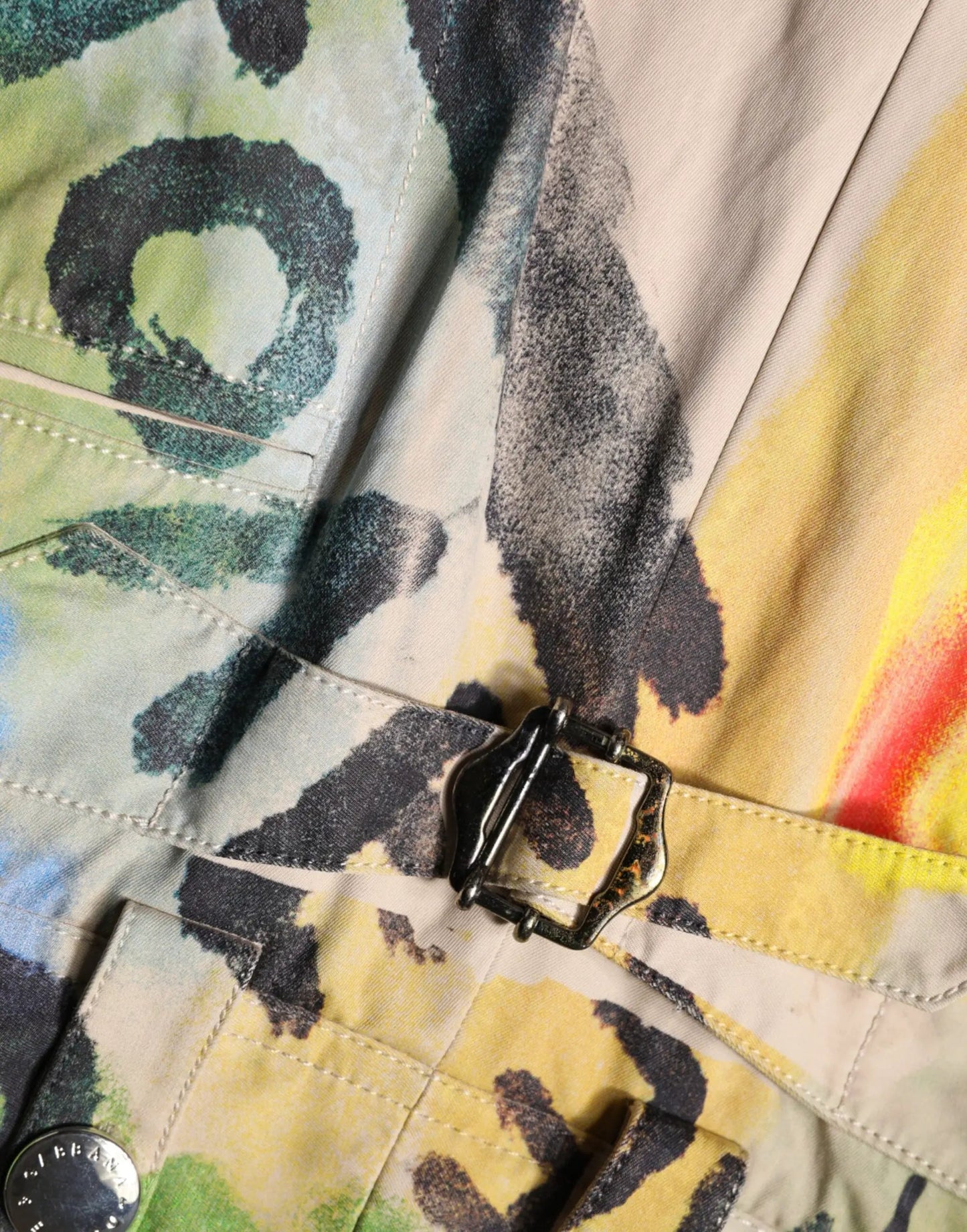 Dolce & Gabbana Multicolor Graffiti HighWaist Bermuda Shorts by Dolce & Gabbana