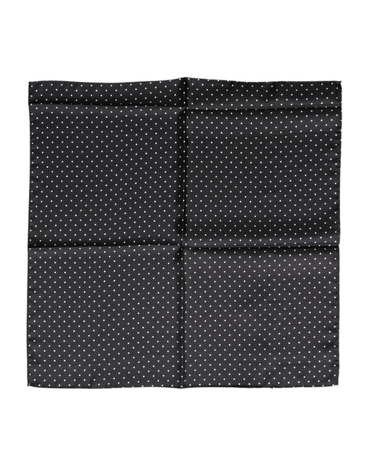Foulard Dolce & Gabbana femme à pois en soie noir et blanc – MS7832